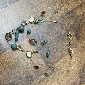 Ann Taylor Factory Three Layer Multi-Color Beaded Necklace